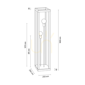 Stojaca lampa Kago, 2xE27, Max. 60 W, olejovaný dub / chrómovaný kov / čierny opletený kábel, 25 cm small 2