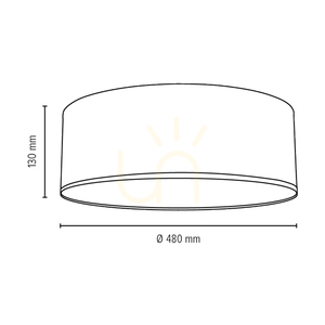 Stropné svietidlo Kairo, obsahuje 1x LED 2700 K 30 W, biely kovový/pestrofarebný tienidlo z tapety, Ø 48 cm small 2