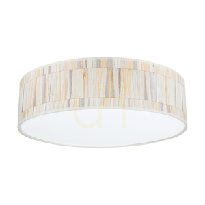 Stropné svietidlo Kairo, obsahuje 1x LED 2700 K 30 W, biely kovový/pestrofarebný tienidlo z tapety, Ø 48 cm small 0