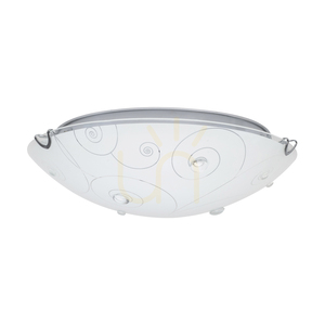 Stropné svietidlo Kansas, obsahuje 1x LED 2700 K 30 W, chrómový kov/biely sklenený tienidlo, Ø 50 cm small 1