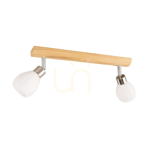 Skontrolujte Stropné svietidlo Kira Incl. 2xG9 LED, max.. 3 W, olejovaný dub / saténový kov / biely sklenený tienidlo, 39 cm