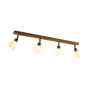 Stropné svietidlo Kira Incl. 4xG9 LED, max.. 3 W, olejovaný dub / saténový kov / biely sklenený tienidlo, 78 cm small 1