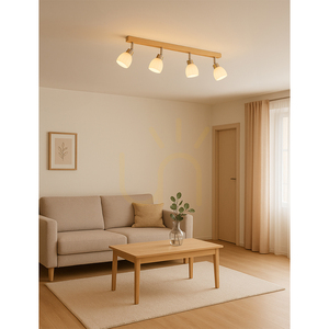 Stropné svietidlo Kira Incl. 4xG9 LED, max.. 3 W, olejovaný dub / saténový kov / biely sklenený tienidlo, 78 cm small 3