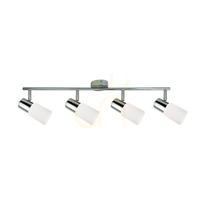 Stropné svietidlo Kira, 4xE14, Max. 40 W, chrómový kov / biely sklenený tienidlo, 71 cm small 0
