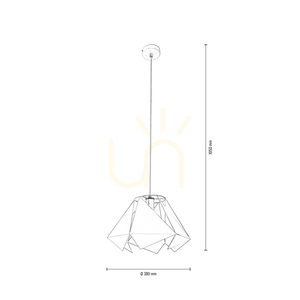 Závesné svietidlo Kite 1xE27 Max. 60 W, biely kov/biely PVC kábel, Ø 38 cm small 3