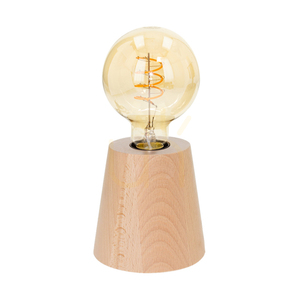 Stolná lampa Konus, 1xE27, Max. 25 W, prírodný buk/čierna, PVC kábel, Ø 11 cm small 0