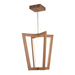 Závesné svietidlo Leif, 4xLED, 3000 K, 27 W, olejovaný dub / priehľadný PVC kábel, 53 cm small 1