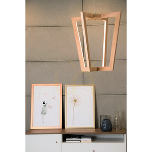 Závesné svietidlo Leif, 4xLED, 3000 K, 27 W, olejovaný dub / priehľadný PVC kábel, 53 cm small 4