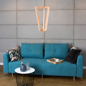 Závesné svietidlo Leif, 6xLED, 3000 K, 43 W, olejovaný dub / priehľadný PVC kábel, 53 cm small 4