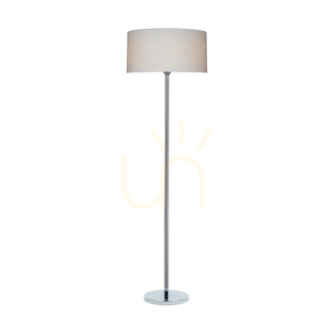 Stojaca lampa Leila, 1xE27, Max. 60 W, chrómovaný kov / priehľadný PVC kábel / papierový a PVC tienidlo s krokodílím vzorom, Ø 50 cm small 1