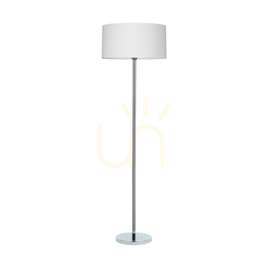 Stojaca lampa Leila, 1xE27, Max. 60 W, chrómovaný kov / priehľadný PVC kábel / papierový a PVC tienidlo s krokodílím vzorom, Ø 50 cm small 0