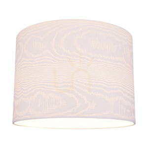 Stolná lampa Leila, 1xE27, Max. 40 W, chrómovaný kov / priehľadný PVC kábel / papierovo-PVC tienidlo s vzorom drevených vlákien, Ø 50 cm small 3