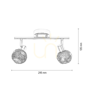 Stropné svietidlo Lena, 2xG9, Max. 28 W, chróm/priehľadný kov, 29,5 cm small 4