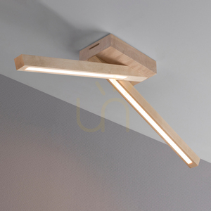 Stropné svietidlo Linus Crossed, 2xLED, 3000 K, 9 W, breza, 57 cm small 1