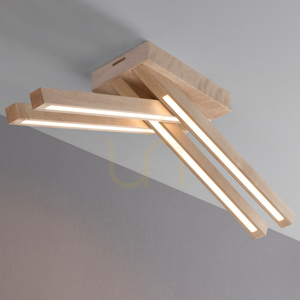 Stropné svietidlo Linus Crossed, 4xLED, 3000 K, 18 W, breza, 53 cm small 1