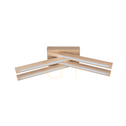 Skontrolujte Stropné svietidlo Linus Crossed, 4xLED, 3000 K, 18 W, breza, 53 cm