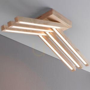 Stropné svietidlo Linus Crossed, 6xLED, 3000 K, 27 W, breza, 57 cm small 2