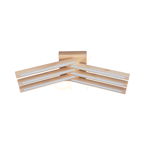 Skontrolujte Stropné svietidlo Linus Crossed, 6xLED, 3000 K, 27 W, breza, 57 cm