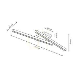 Stropné svietidlo Linus Sidelong, 2xLED, 3000 K, 18 W, bukové a orechové drevo, 87,5 cm small 3
