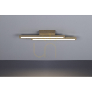 Stropné svietidlo Linus Straight, 2xLED, 3000 K, 12 W, breza, 54,5 cm small 1