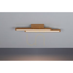 Stropné svietidlo Linus Straight 2xLED 3000K 12W, olejovaný dub, 54,5 cm small 1