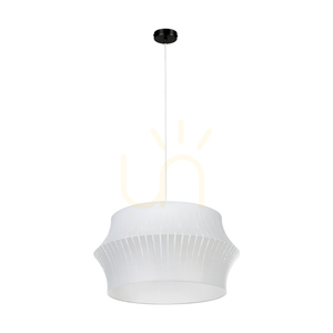 Závesné svietidlo Lotus, 1xE27, Max. 60 W, čierny kov / priehľadný PVC kábel / sivý tienidlo, Ø 57 cm small 2
