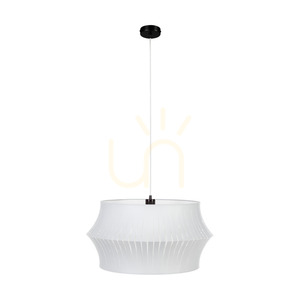 Závesné svietidlo Lotus, 1xE27, Max. 60 W, čierny kov / priehľadný PVC kábel / sivý tienidlo, Ø 57 cm small 0