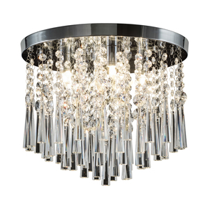 Stropné svietidlo Luxoria, obsahuje 4 pätice G9, max.. 3 W, chrómový kov/priehľadné kryštály, Ø 35 cm small 1