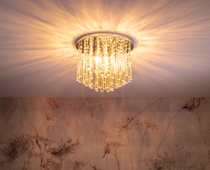Stropné svietidlo Luxoria, obsahuje 4 pätice G9, max.. 3 W, chrómový kov/priehľadné kryštály, Ø 35 cm small 3