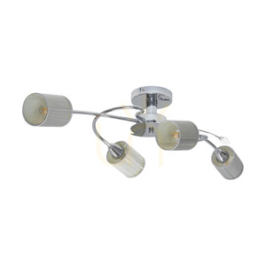 Stropné svietidlo Marbella, 4xE14, Max. 9 W, chrómový kov/striebro, tienidlo 79 cm small 0