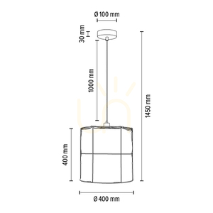 Závesné svietidlo Marinero, 1xE27, Max. 15 W LED, čierny kov / čierny opletený kábel / čierny kovový tienidlo s béžovým ľanom, Ø 40 cm small 7