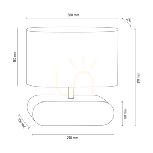 Stolná lampa Marinna, 1xE27, Max. 25 W, bukové a orechové drevo / priehľadný PVC kábel / biele tienidlo, 30 cm small 5