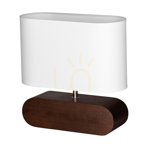 Skontrolujte Stolná lampa Marinna, 1xE27, Max. 25 W, bukové a orechové drevo / priehľadný PVC kábel / biele tienidlo, 30 cm