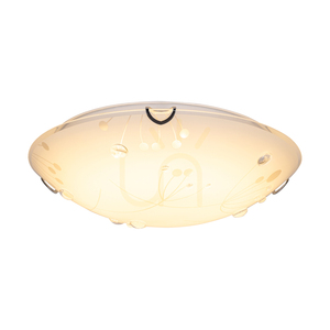 Stropné svietidlo Maryland, obsahuje 1x LED 2700 K 13 W, chrómový kov/biely sklenený tienidlo, Ø 30 cm small 1