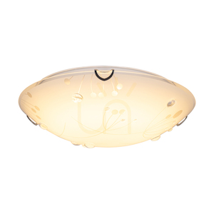 Stropné svietidlo Maryland, 1xLED, 2700 K, 30 W, chrómový kov/biely sklenený tienidlo, Ø 50 cm small 1