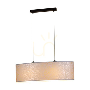 Závesné svietidlo Mateo, 2xE27, Max. 40 W, čierny kov / priehľadný PVC kábel / béžový tienidlo z tapety, 80 cm small 1