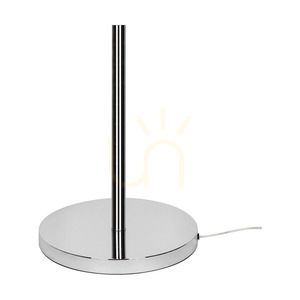 Stojaca lampa Maxima, 1xE27, Max. 60 W, chrómovaný kov / priehľadný PVC kábel / čierne tienidlo, Ø 50 cm small 2
