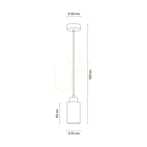 Závesné svietidlo Meno, 1xE27, Max. 60 W, čierny kov / priehľadný PVC kábel / viacfarebný sklenený tienidlo, Ø 10 cm small 3