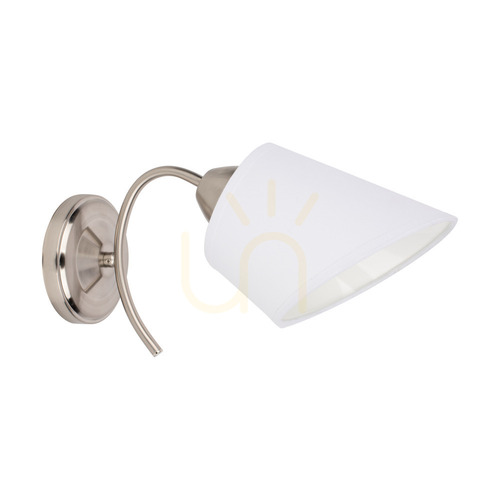 Skontrolujte Nástenná lampa Mette Wall 1xE27 Max. 40 W, saténovo-kovový/biely tienidlo, 30 cm