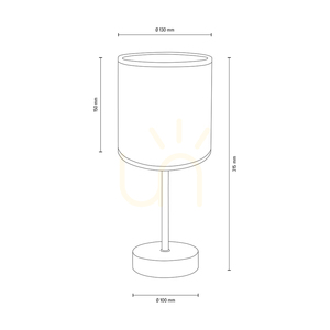 Stolná lampa Mila, 1xE27, Max. 25 W, sivý betón/čierny kov/čierny PVC kábel/čierne tienidlo Ø 13 cm small 3