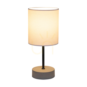 Stolná lampa Mila, 1xE27, Max. 25 W, sivý betón/čierny kov/čierny PVC kábel/biely tienidlo, Ø 13 cm small 1