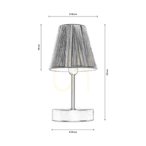 Stolná lampa Mila Wood, 1xE14, Max. 40 W, breza/čierny kov/čierny PVC kábel/čierno-červené tienidlo, Ø 14 cm small 2