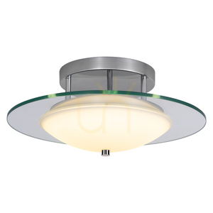 Stropné svietidlo Minnesota, 1xLED, 3000 K, 22 W, chrómovaný kov/biele priehľadné sklo, Ø 45 cm small 1