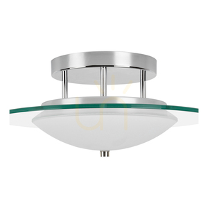 Stropné svietidlo Minnesota, 1xLED, 3000 K, 22 W, chrómovaný kov/biele priehľadné sklo, Ø 45 cm small 2