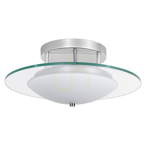 Stropné svietidlo Minnesota, 1xLED, 3000 K, 22 W, chrómovaný kov/biele priehľadné sklo, Ø 45 cm small 0