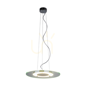 Závesné svietidlo Minnesota, obsahuje 1x LED žiarovku 3000 K, 22 W, z chrómovaného kovu a bieleho priehľadného skla, Ø 45 cm small 1