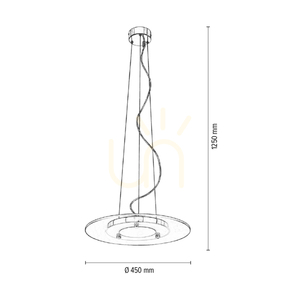 Závesné svietidlo Minnesota, obsahuje 1x LED žiarovku 3000 K, 22 W, z chrómovaného kovu a bieleho priehľadného skla, Ø 45 cm small 2