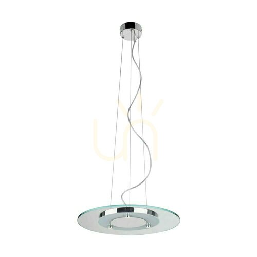 Skontrolujte Závesné svietidlo Minnesota, obsahuje 1x LED žiarovku 3000 K, 22 W, z chrómovaného kovu a bieleho priehľadného skla, Ø 45 cm