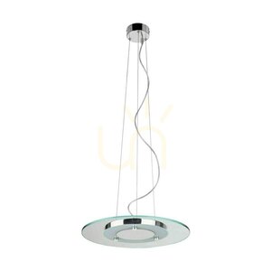 Závesné svietidlo Minnesota, obsahuje 1x LED žiarovku 3000 K, 22 W, z chrómovaného kovu a bieleho priehľadného skla, Ø 45 cm small 0
