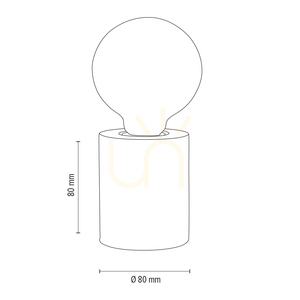 Stolná lampa Minnie, 1xE27, Max. 25 W, biele bukové drevo, priehľadný PVC kábel, Ø 8 cm small 5
